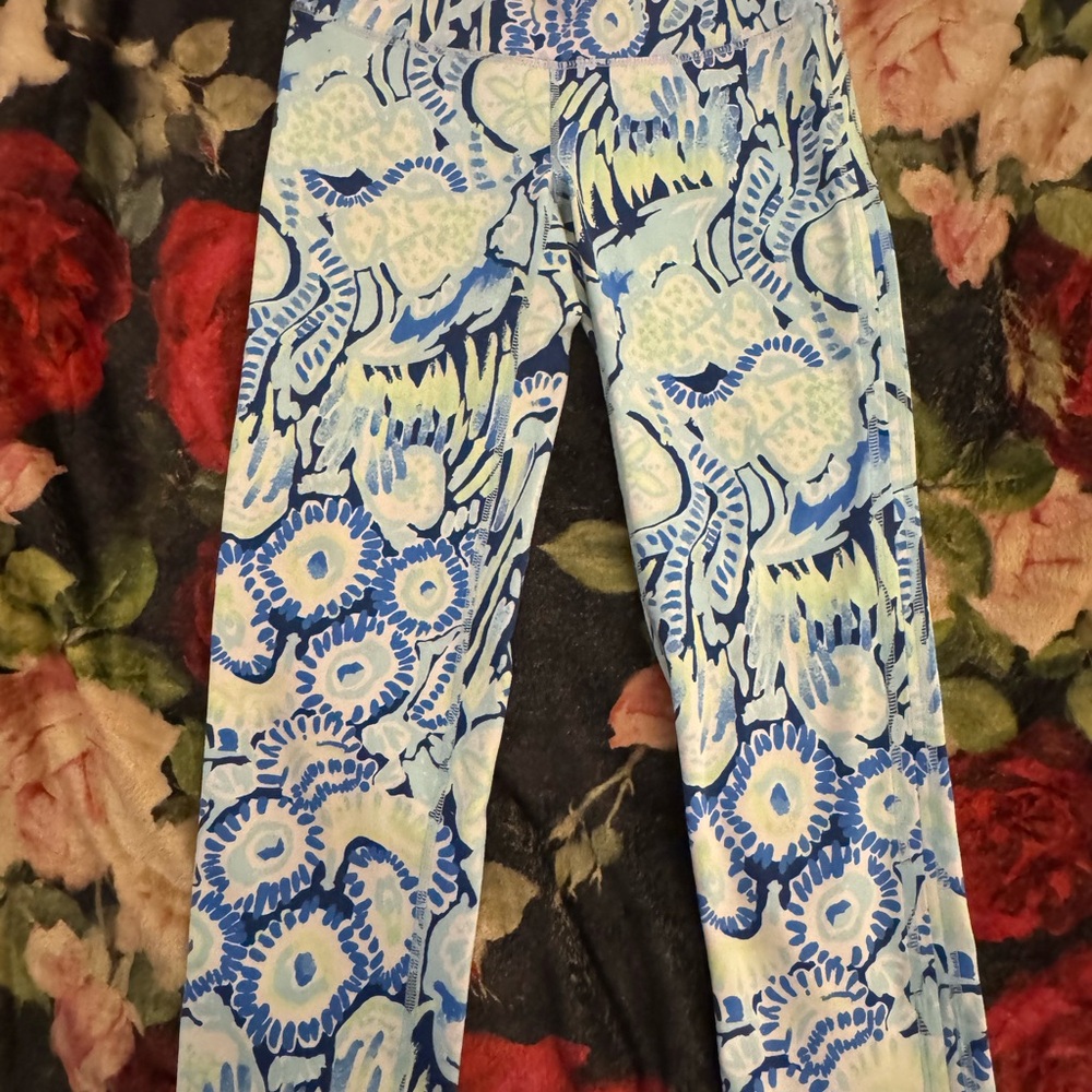 Lily Pulitzer crop Blue Patterned Leggings